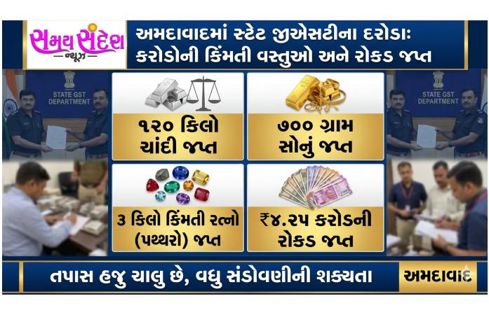 અમદાવાદમાં સ્ટેટ GSTનો મોટો દરોડો.