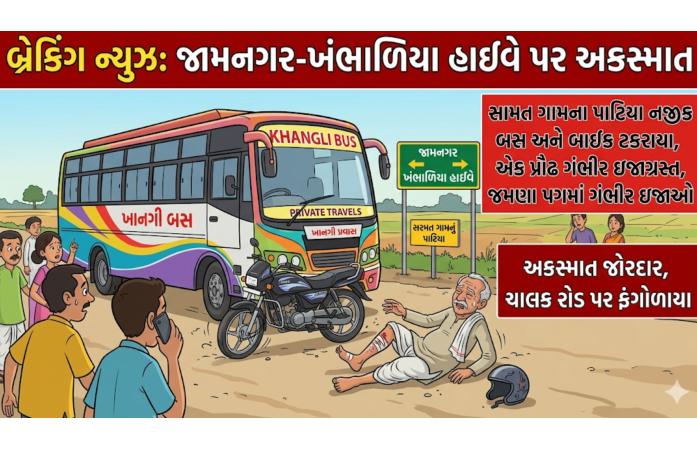 સરમત ગામના પાટિયા પાસે ખાનગી બસની હડફેટે બાઈક ચાલક પ્રૌઢ ગંભીર ઇજાગ્રસ્ત પૂરઝડપે અને બેફિકરાઈથી દોડતી બસે સર્જ્યો અકસ્માત.