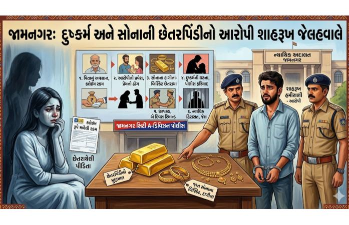 પ્રેમ, વિશ્વાસ અને છેતરપિંડીની કરૂણ કહાની : જામનગરમાં અનાથ યુવતી પર દુષ્કર્મ આચરનાર આરોપી જેલ હવાલે.