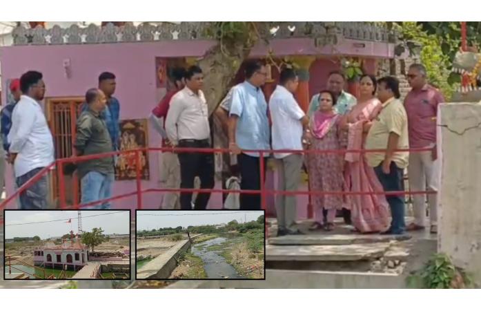 ચોમાસા પૂર્વે જામનગર મહાનગરપાલિકાની સતર્કતા : દરેડ ખોડીયાર મંદિર નજીક કેનાલ વિસ્તારની મેયર, ડેપ્યુટી મેયર અને સ્ટેન્ડિંગ કમિટીના ચેરમેને કરી સમીક્ષા