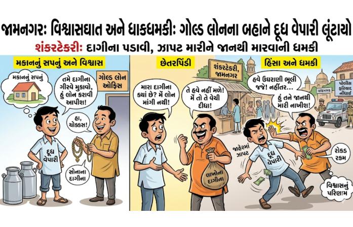 જામનગરમાં ગોલ્ડ લોનના બહાને લાખો રૂપિયાના દાગીના પચાવ્યાનો આક્ષેપ.