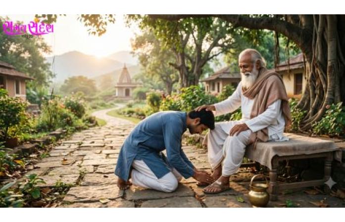 ચરણસ્પર્શનો સાચો અર્થ: શ્રદ્ધા, વિનમ્રતા અને આત્મદર્શનનો માર્ગ.