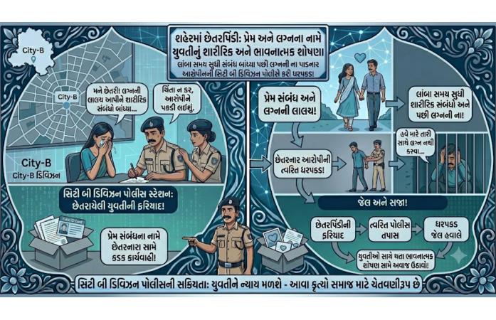 લગ્નની લાલચ, પ્રેમનો વિશ્વાસ અને અંતે દગો: જામનગરમાં યુવતી સાથે દુષ્કર્મ કરનાર શખ્સ જેલ હવાલે.
