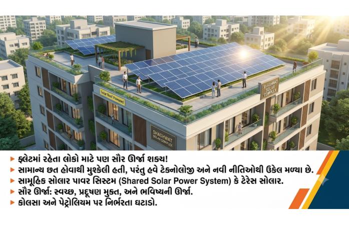 ફ્લેટમાં રહો છો તો પણ લગાવી શકશો સોલર સિસ્ટમ! પોતાની છત ન હોવા છતાં વીજળીના બિલમાં મળશે મોટી બચત, જાણો 5 સરળ વિકલ્પો.