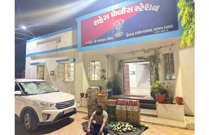 શહેરા-સંભાલી રોડ પર પોલીસની મોટી કાર્યવાહી: ક્રેટા કારમાંથી 902 બોટલ વિદેશી દારૂ ઝડપાયો.
