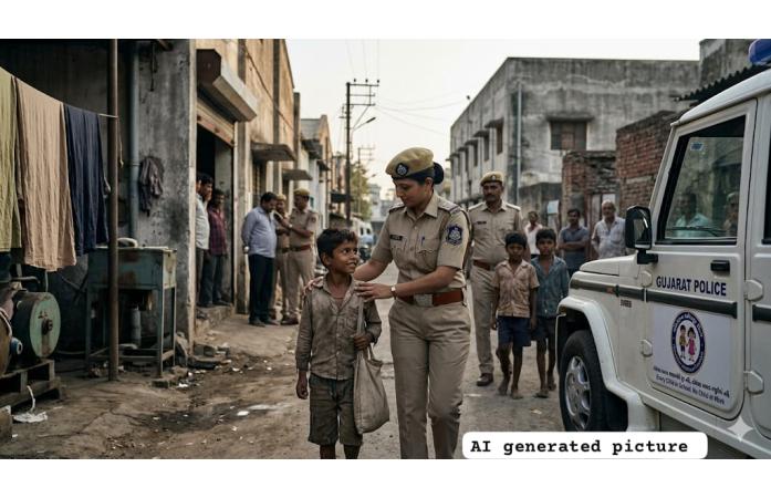 ઓપરેશન ‘ચાઇલ્ડહુડ ફ્રીડમ’: ગુજરાત પોલીસની મોટી કાર્યવાહી, 14 દિવસમાં 84 બાળમજૂરોને અપાવી આઝાદી.