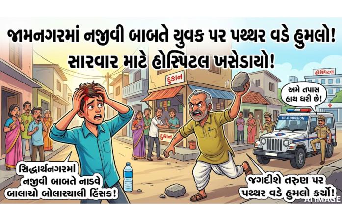 “મારી સામે ડોળા કેમ કાઢે છે?” કહી યુવક પર પથ્થરથી હુમલો, માથામાં ઇજા