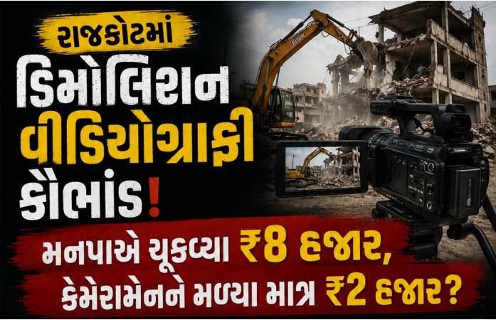 ડિમોલિશન વીડિયોગ્રાફી કૌભાંડથી રાજકોટ મનપા ઘેરાઈ......