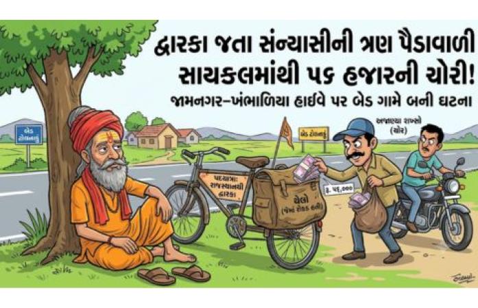 બેડ ગામે પદયાત્રીને નિશાન બનાવી ચોરી કરનાર ટોળકીનો ભંડાફોડ: કાયદાથી સંઘર્ષિત કિશોર સહિત ત્રણ ઝડપાયા, રૂ. 1.06 લાખનો મુદ્દામાલ કબ્જે.