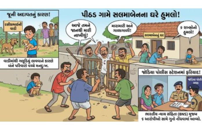 પીઠડ ગામે જૂની અદાવતનો વિસ્ફોટ: પરિવાર પર 6 શખ્સોનો હુમલો, મહિલા સહિત ત્રણને ઈજા.
