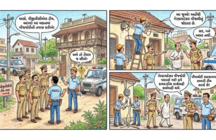 ખાણ-ખનીજ અધિકારીની ફરજમાં રૂકાવટના આરોપીના મકાનેથી રૂ. 3.80 લાખની વીજચોરી ઝડપાઈ, જોડિયા પોલીસ અને PGVCLની સંયુક્ત કાર્યવાહી