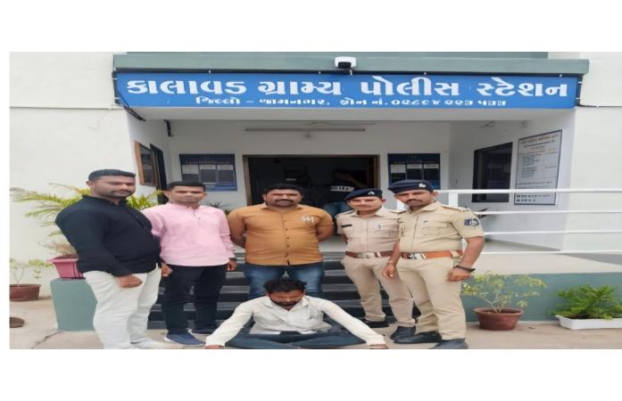 કાલાવડના મોટા પાંચદેવડા ગામે વૃદ્ધ દંપતી પર ધાડ-લૂંટનો આરોપી સાત મહિના બાદ ઝડપાયો