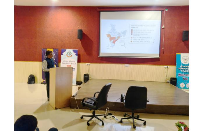 રાજકોટમાં ચાંદીપુરા વાયરસ સામે સજ્જતા: RMC, IMA અને PDU મેડિકલ કોલેજના સંયુક્ત ઉપક્રમે CME યોજાયો.