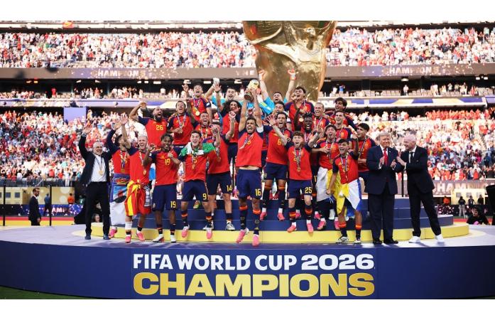 સ્પેને જીત્યો ફિફા વર્લ્ડ કપ 2026નો ખિતાબ, ફાઇનલમાં આર્જેન્ટિનાને 1-0થી હરાવ્યું