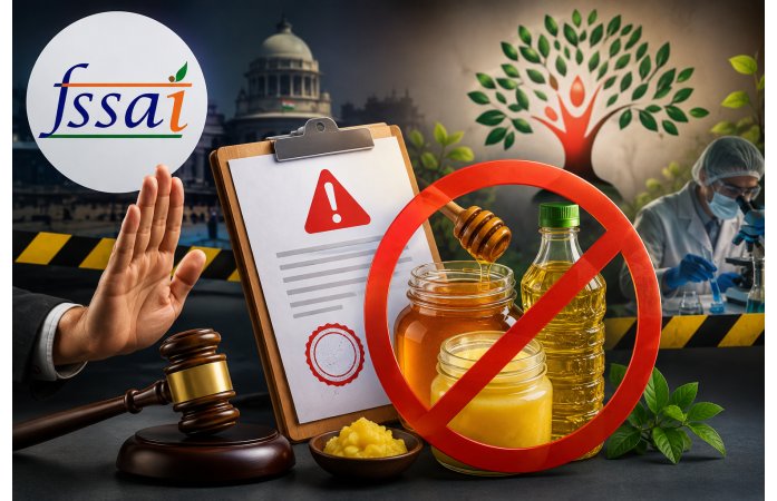 '100% શુદ્ધ' દાવા પર FSSAIનો કડક પ્રહાર, ડાબર ઇન્ડિયાને નોટિસ; ચિહ્નિત ઉત્પાદનોનું વેચાણ તાત્કાલિક રોકવા સૂચના.