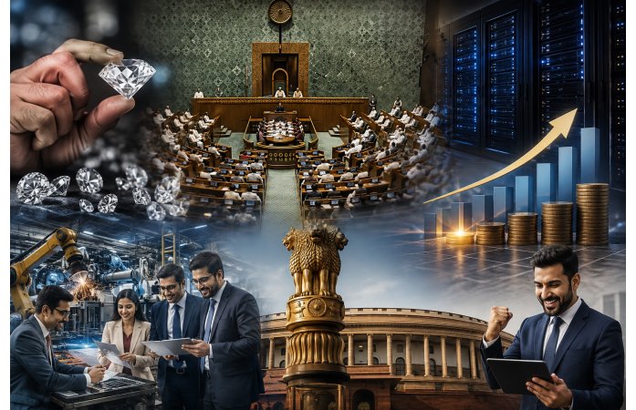 નવું ટેક્સ સુધારા બિલ-2026 લોકસભામાં રજૂ: ડાયમંડથી લઈને ડેટા સેન્ટર સુધી અનેક ક્ષેત્રોને મોટી રાહત, રોકાણકારો માટે પણ સારા સમાચાર.