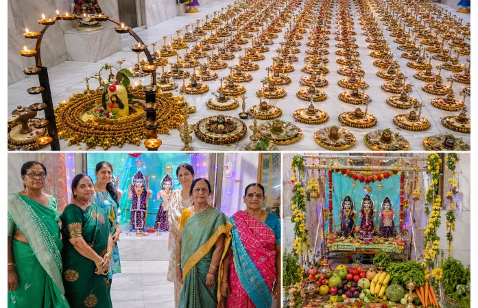 મીઠાપુરના રામ મંદિરે શ્રીરામ મહિલા મંડળ દ્વારા 1111 શિવલિંગ પૂજન અને હીડોળા મનોરથની ભવ્ય ઉજવણી.