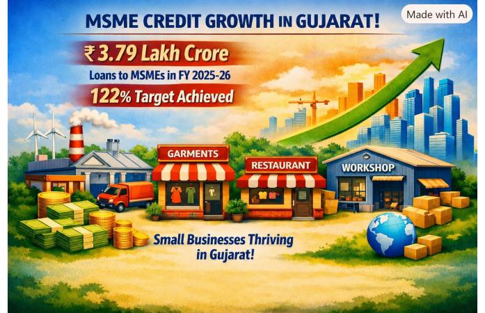 રાષ્ટ્રીય લઘુ ઉદ્યોગ દિવસ: ગુજરાતમાં MSME ક્ષેત્રને બેન્કિંગ ક્ષેત્રનો મજબૂત ટેકો, ₹3.79 લાખ કરોડનું ધિરાણ.