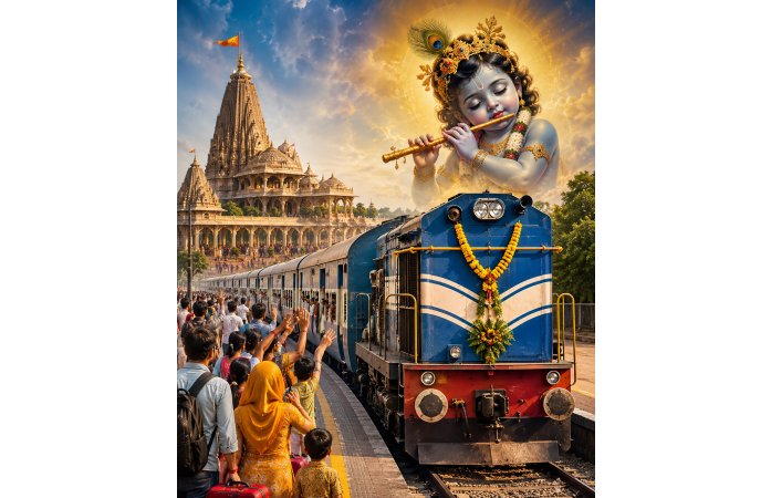 જન્માષ્ટમી પર ભક્તો માટે ખુશખબર: ગાંધીનગર–દ્વારકા વચ્ચે 3 દિવસ દોડશે સ્પેશિયલ ટ્રેન, તમામ કોચ રહેશે જનરલ.