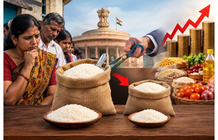 મોંઘવારી વચ્ચે રેશનકાર્ડ ધારકોને મોટો ઝટકો: હવે 3 કિલોના બદલે માત્ર 1 કિલો ચોખા.