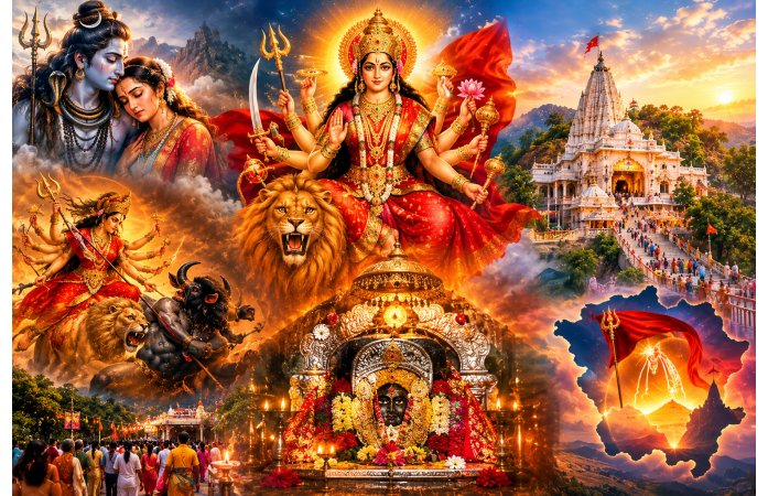 મા જગદંબાનું પ્રાગટ્ય, શિવ-સતીની ગાથા અને અંબાજી ધામનું મહાત્મય મહિષાસુરમર્દિનીથી શક્તિપીઠ સુધીની પૌરાણિક ગાથા.