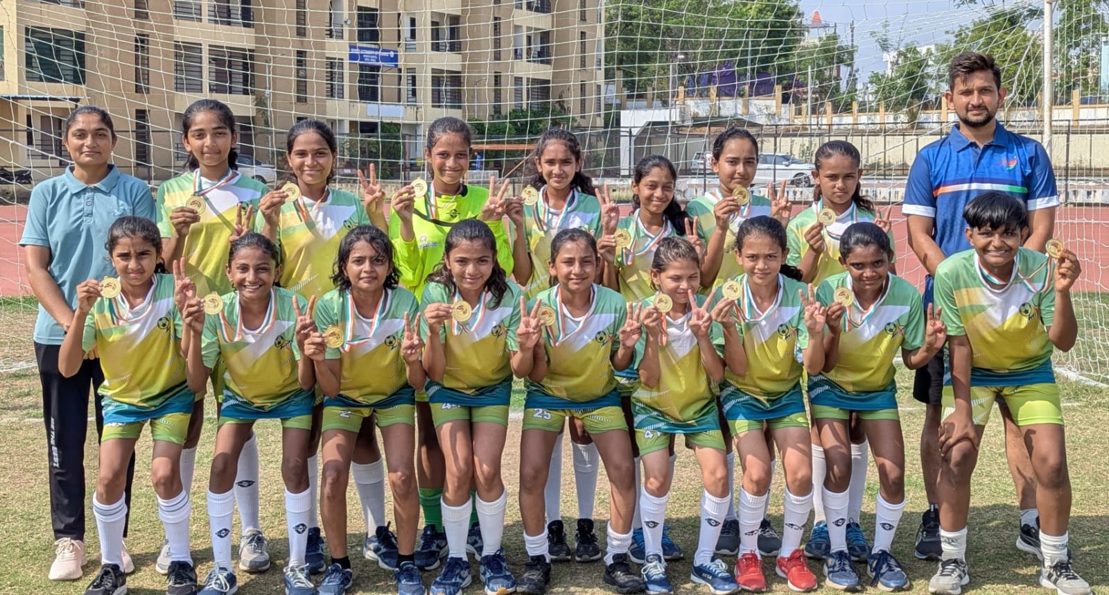 જામનગર જિલ્લાની અંડર 14 બહેનોની ટીમ ચેમ્પિયન બની