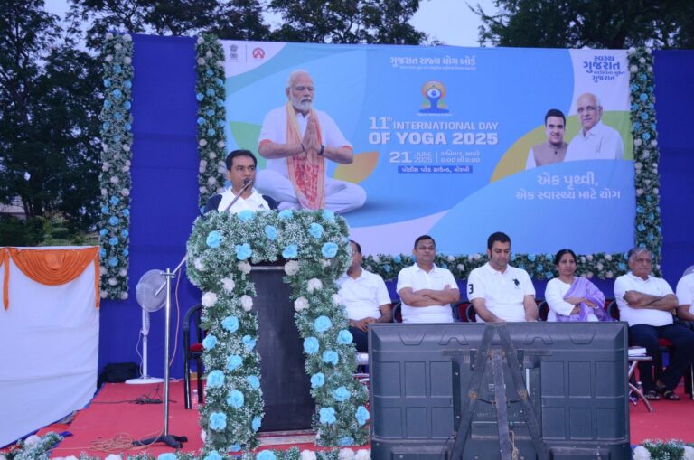 મોરબી બન્યું યોગમય: “એક પૃથ્વી, એક સ્વાસ્થ્ય” થીમ હેઠળ યોગ દિવસની ઉમંગભેર ઉજવણી..