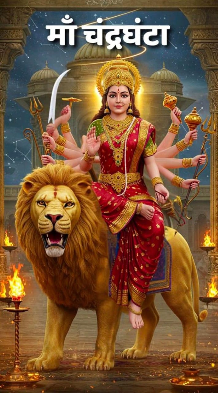 પ્રેમ અને પરાક્રમનું સમતુલન: મા ચંદ્રઘંટાનું પ્રેરણાસ્વરૂપ તૃતીય અવતાર