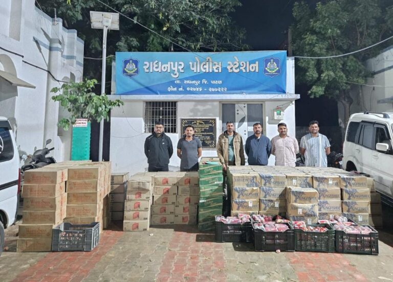 રાધનપુરમાં દારૂ કટિંગના ગોરખધંધાનો પર્દાફાશ.