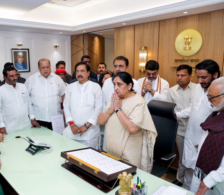 મહારાષ્ટ્રના રાજકારણમાં નવો ઈતિહાસ: સુનેત્રા પવારે પ્રથમ મહિલા નાયબ મુખ્યમંત્રી તરીકે સંભાળ્યો કાર્યભાર, સત્તા–સંવેદના–સેવાની નવી શરૂઆત