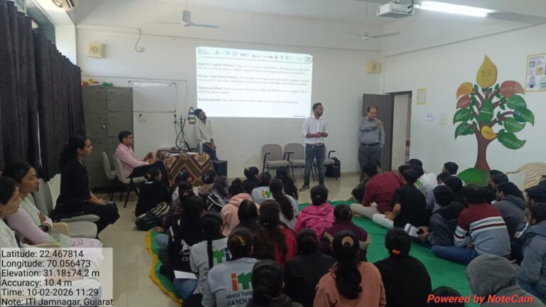 “ડિજિટલ સુરક્ષા તરફ એક સજાગ પગલું” – આઈ.ટી.આઈ. જામનગર ખાતે ‘સેફર ઇન્ટરનેટ ડે’ ની ઉજવણી, તાલીમાર્થીઓને સાયબર સુરક્ષાનું વ્યાપક માર્ગદર્શન