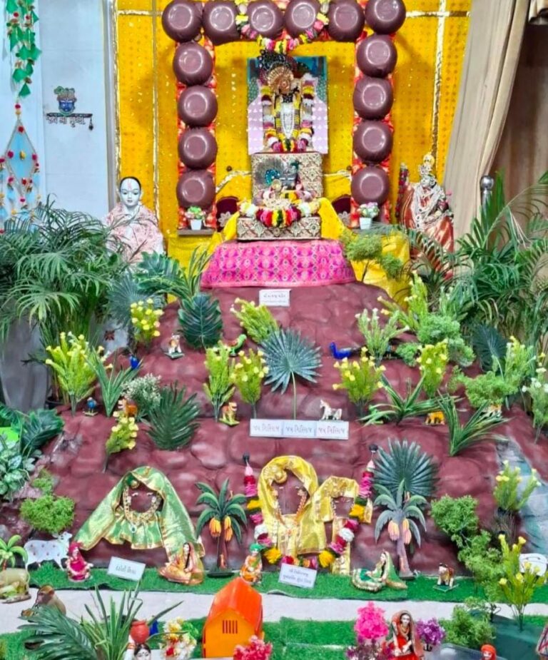 કાંદિવલી મહાવીરનગરમાં શ્રી ગોવર્ધનનાથજીની હવેલીનો ભવ્ય ૧૧મો પાટોત્સવ : ૧૦૮ લોટીજી, ગિરિરાજ ઝાંખી અને છપ્પનભોગના મનોરથથી વૈષ્ણવ ભક્તિનો મહામેળો.