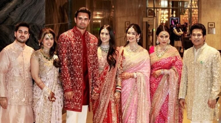 ક્રિકેટના ભગવાનના ઘરમાં શેહનાઈ — અર્જુન તેંડુલકર અને સાનિયા ચંડોકના ભવ્ય લગ્નમાં ક્રિકેટ, ફિલ્મ અને ઉદ્યોગ જગતના દિગ્ગજો એકત્રિત.