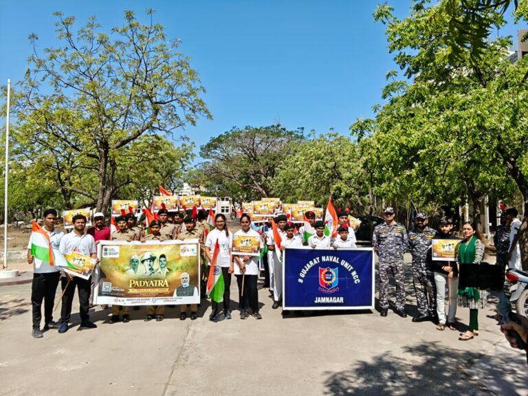 જામનગરમાં શહીદ દિન નિમિત્તે યુવાનોનો દેશભક્તિથી ઓતપ્રોત ઉત્સવ — મેરા યુવા ભારત દ્વારા ભવ્ય પદયાત્રાનું આયોજન