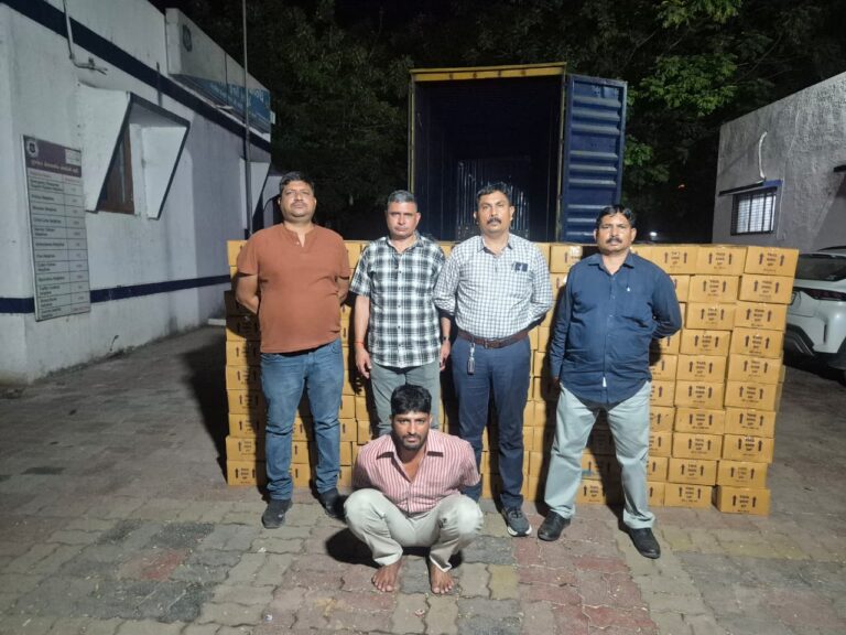 પલસાણા નજીક નેશનલ હાઈવે પર મોટી કાર્યવાહી : કન્ટેનરમાં છુપાવી લઈ જવાતો કરોડોનો વિદેશી દારૂ જપ્ત, ચાલક ઝડપાયો