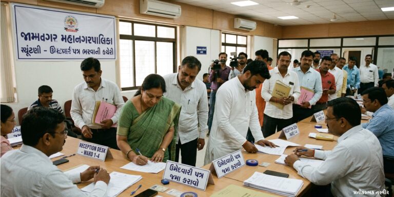 જામનગર મહાનગરપાલિકા ચૂંટણી 2026: ઉમેદવારી ફોર્મ ભરવાની પ્રક્રિયા શરૂ, કયા વોર્ડ માટે કઈ કચેરીમાં કરવું ફોર્મ સબમિશન – તંત્ર દ્વારા વિગતવાર માર્ગદર્શન જાહેર.
