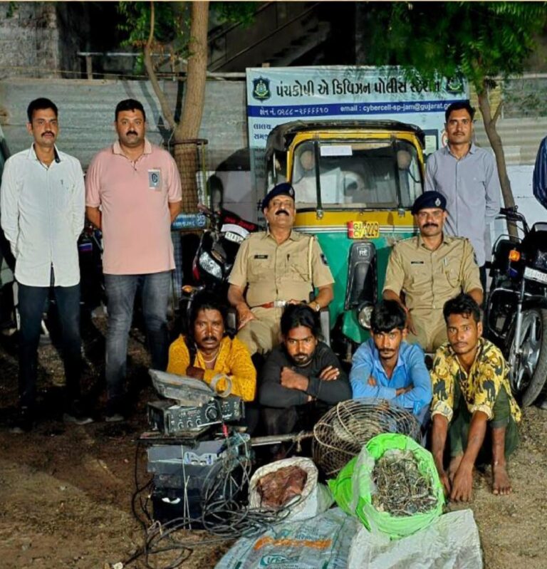 માનસી હોટલ પાછળ થયેલ ચોરીનો પર્દાફાશ: પંચકોશી “એ” ડિવિઝન પોલીસની ઝડપી કાર્યવાહીથી ચાર આરોપી ઝડપી પડ્યા