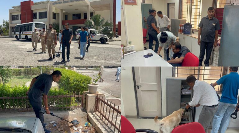 જામનગર RTO કચેરીમાં બૉમ્બની ધમકીથી હડકંપ: ઈમેલ મળતા જ કચેરી ખાલી, પોલીસ દ્વારા સઘન તપાસ શરૂ.