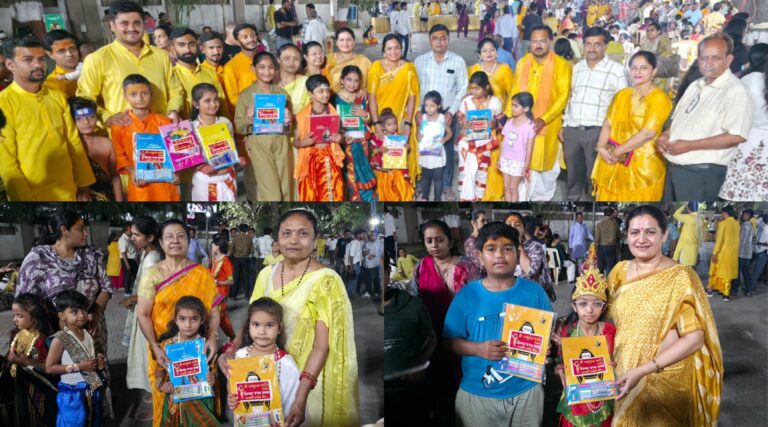 ‘છોટી કાશી’ જામનગરમાં ભવ્ય પરશુરામ શોભાયાત્રા : વેશભૂષામાં ઝળહળ્યા બાળકો, આગેવાનો દ્વારા ૧૫૦થી વધુ બાલભાગીઓને સન્માન.