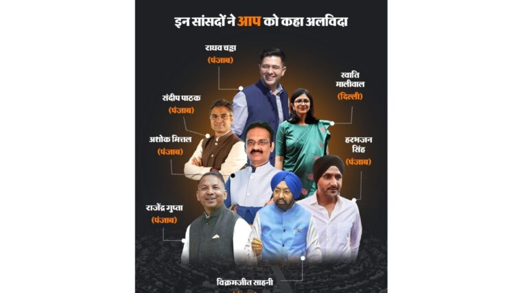 AAPમાં રાજકીય ભૂકંપ: રાઘવ ચઢ્ઢા સહિત 7 સાંસદો ભાજપમાં જોડાવાની જાહેરાત, વિભાજનના 5 મોટા કારણો સામે આવ્યા