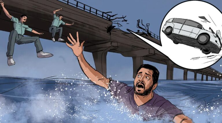 “ટાયર ફાટતા મોતનો ખાડો” : કલ્યાણપુરના નાવદ્રા નજીક બોલેરો તળાવમાં ખાબકી, યુવાન ચાલકનું કરુણ મોત – ૬ મિત્રો ઇજાગ્રસ્ત.