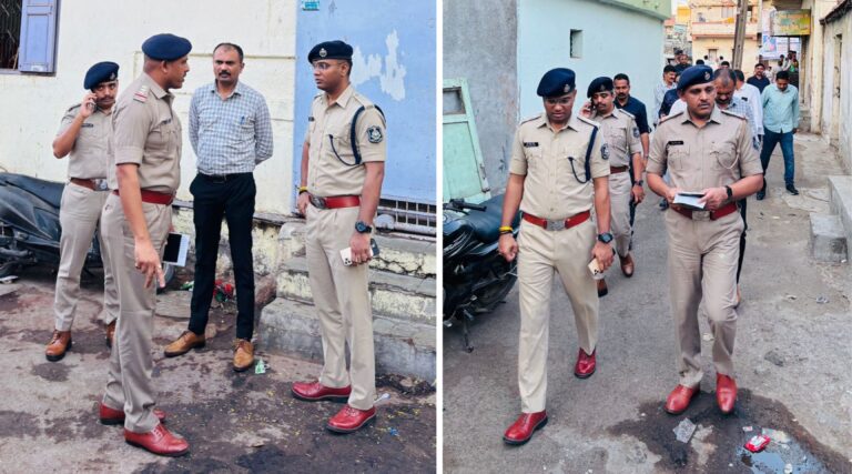 “જામનગરમાં ચૂંટણી પૂર્વે પોલીસ સતર્ક: રૂટ પેટ્રોલિંગ અને સંવેદનશીલ બૂથ વિઝીટથી કાયદો-વ્યવસ્થા મજબૂત”