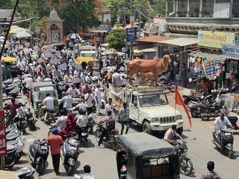 ગોંડલમાં ગૌરક્ષા અને ગૌસન્માન માટે ભવ્ય બાઈક રેલી ગૌ માતાને ‘રાષ્ટ્ર માતા’ જાહેર કરવાની માંગ સાથે યુવાનો, ગૌભક્તો અને સંસ્થાઓએ મામલતદારને આવેદન પાઠવ્યું.