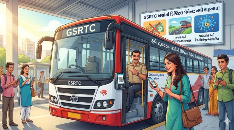 “છૂટા પૈસાની ઝંઝટથી મુક્તિ: GSRTC બસોમાં ડિજિટલ પેમેન્ટનો ક્રાંતિકારી પ્રયોગ, મુસાફરો માટે નવી સુવિધાઓનો યુગ શરૂ”