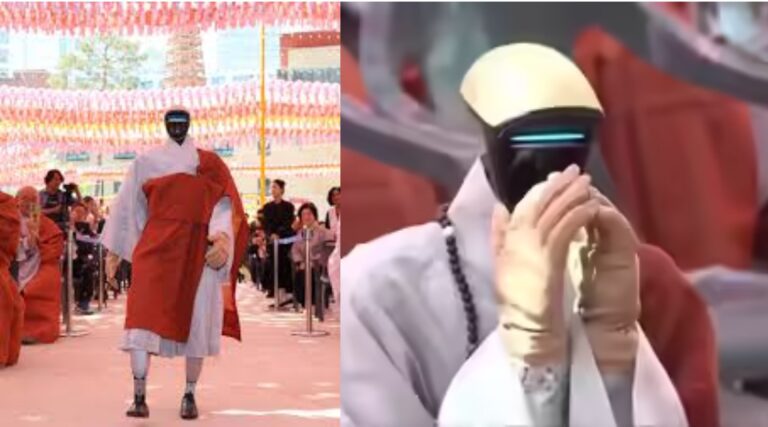 દક્ષિણ કોરિયાનો અનોખો પ્રયોગ : દુનિયાનો પહેલો હ્યુમનૉઇડ ભિક્ષુ ‘ગાબી’ બન્યો બૌદ્ધ ધર્મનો શિષ્ય.